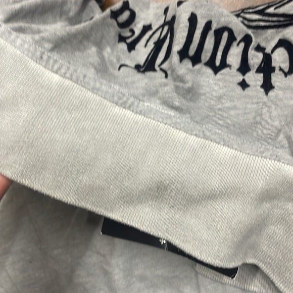 NWT AFFLICTION DAMAGE HOLE Polo T-shirt - Picture 7 of 7